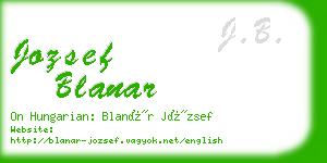 jozsef blanar business card